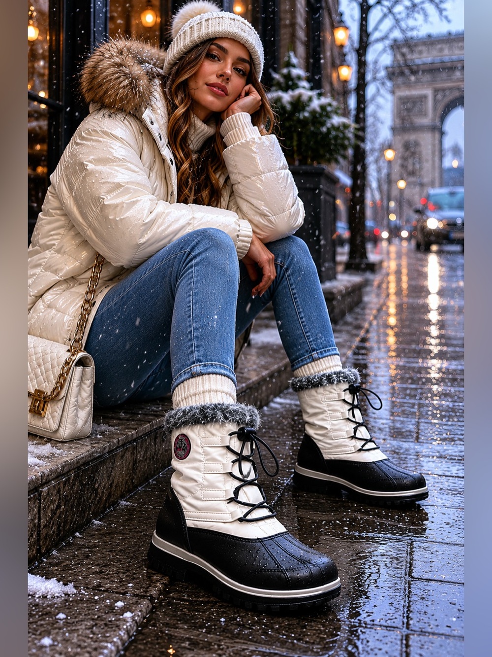 Weatherproof women Black Rain Boots